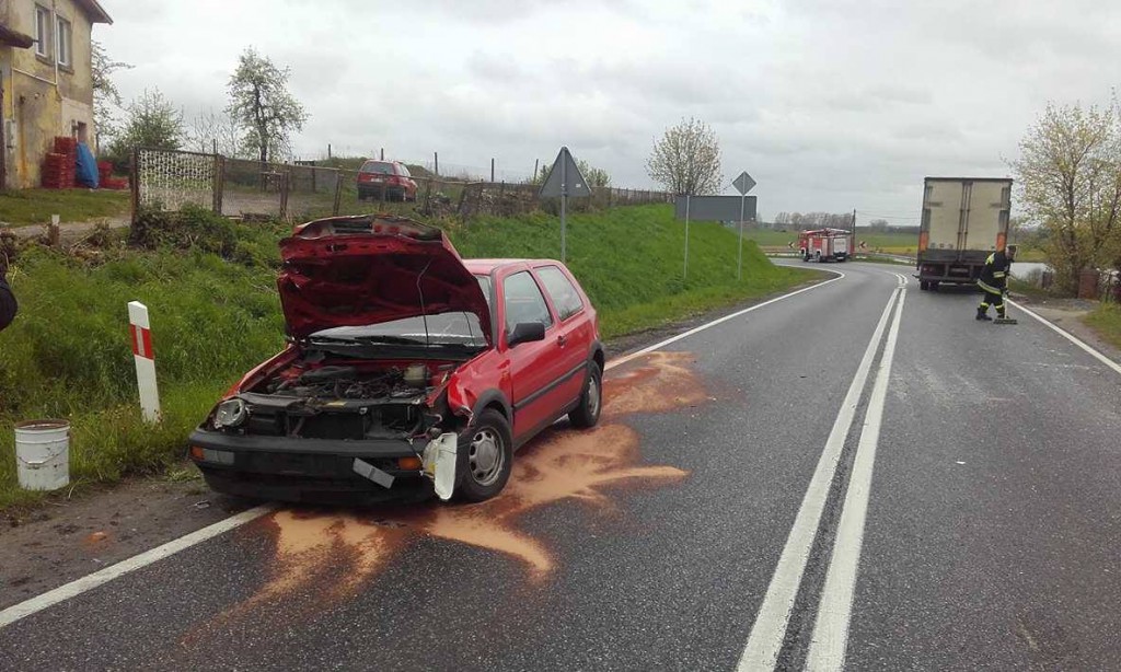Kolizja drogowa w Mąkowarsku