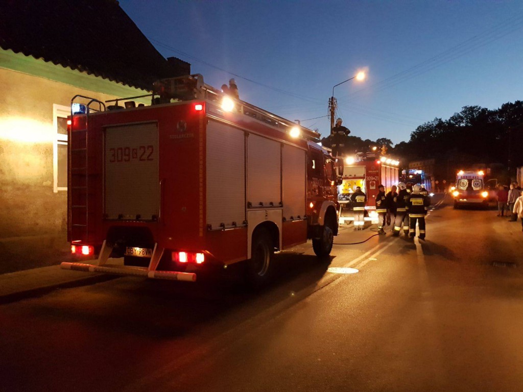 Pożar na ulicy Łokietka w Koronowie