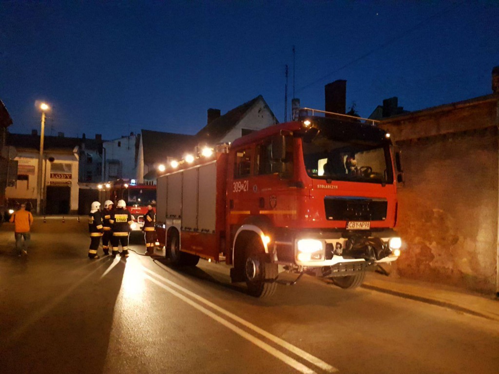 Pożar na ulicy Łokietka w Koronowie