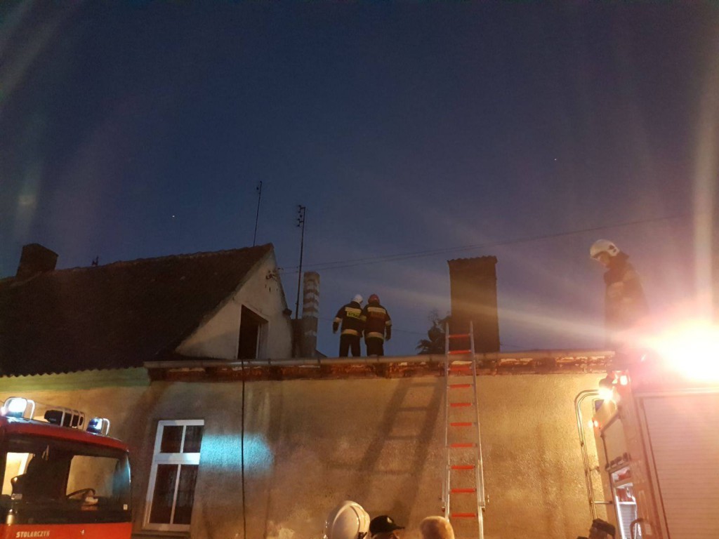 Pożar na ulicy Łokietka w Koronowie