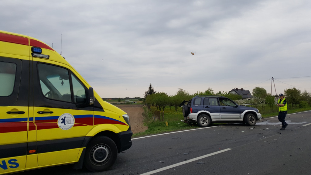 Wypadek w Tryszczynie na DK 25