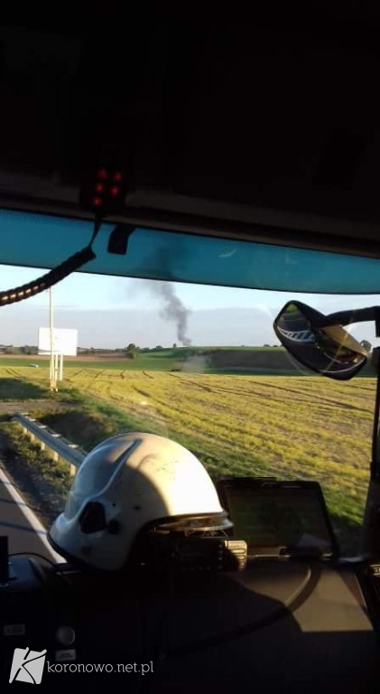 Pożar autobusu w Buszkowie
