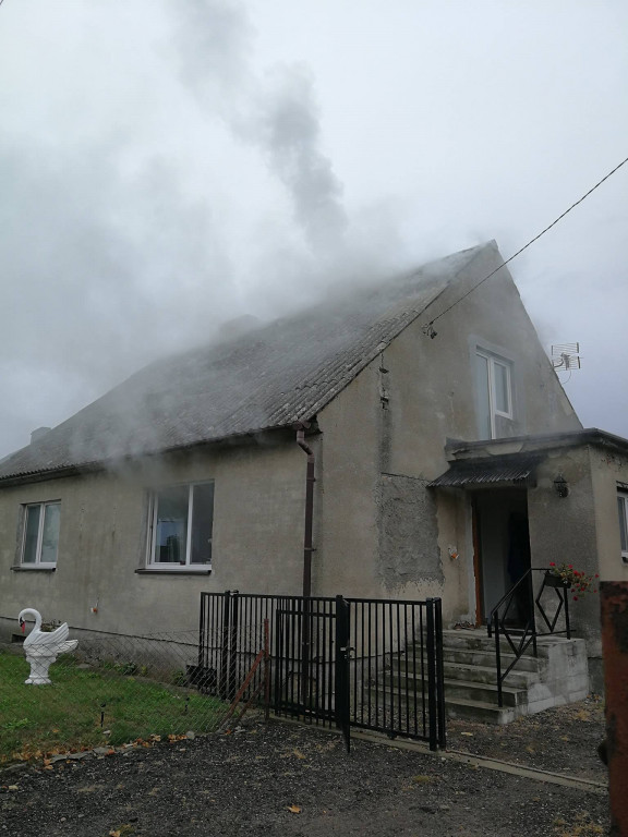Pożar piwnicy w Mąkowarsku