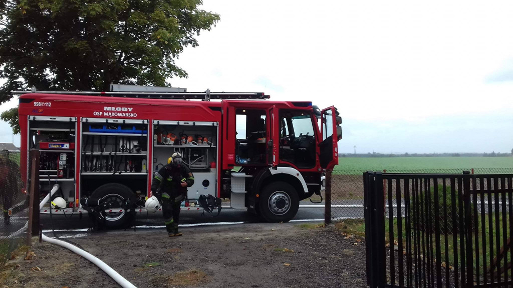 Pożar piwnicy w Mąkowarsku