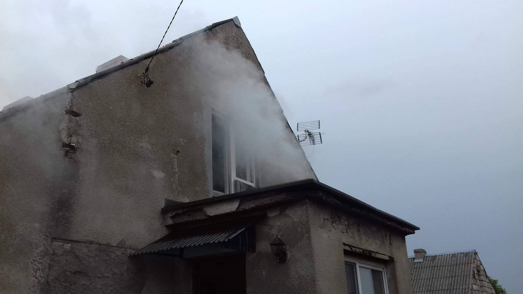 Pożar piwnicy w Mąkowarsku