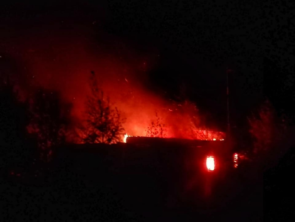 Pożar budynku we Wtelnie
