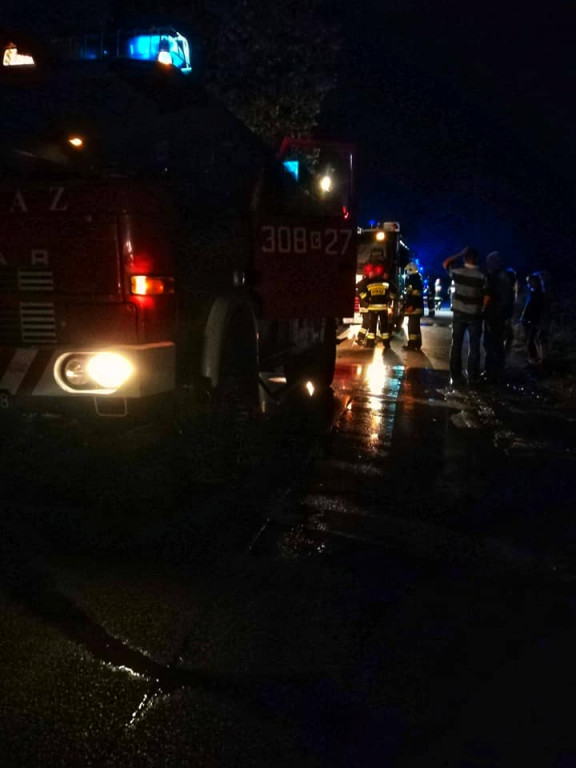 Pożar budynku we Wtelnie