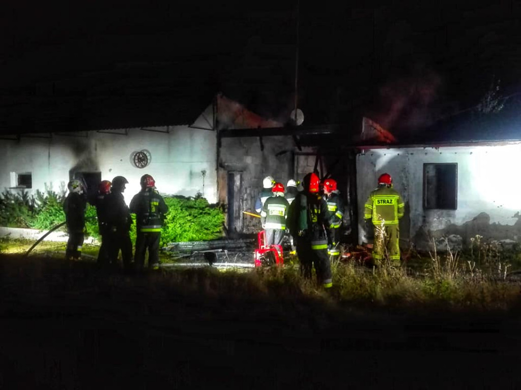 Pożar budynku we Wtelnie