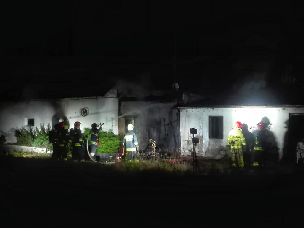Pożar budynku we Wtelnie