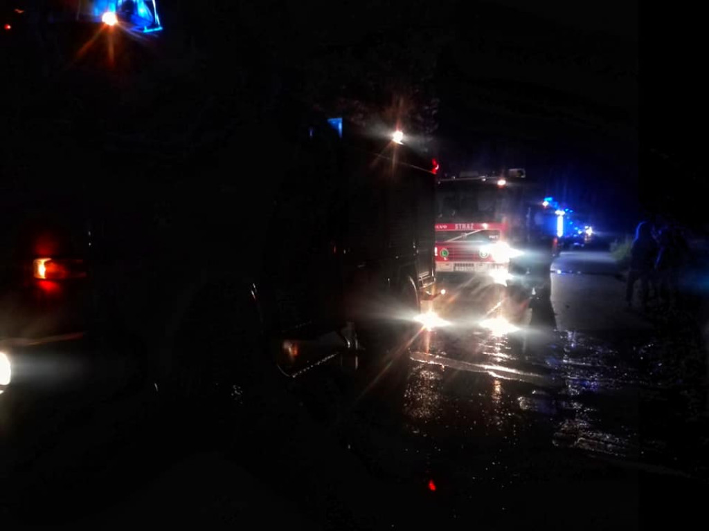 Pożar budynku we Wtelnie