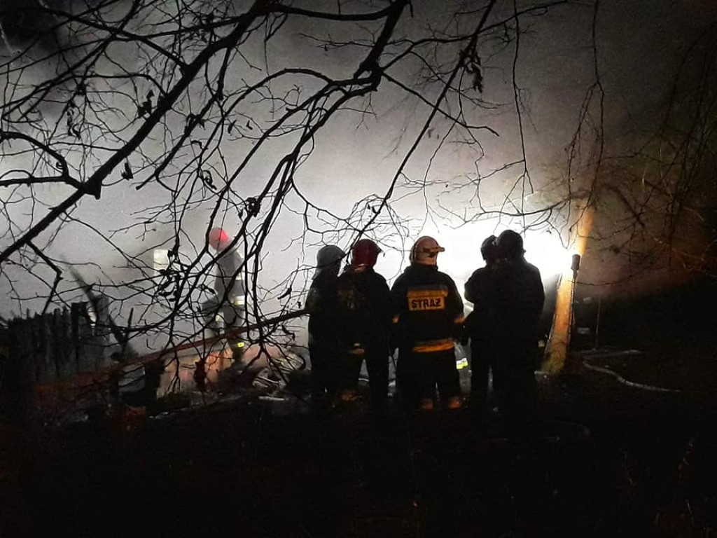 Pożar budynku w Gościeradzu