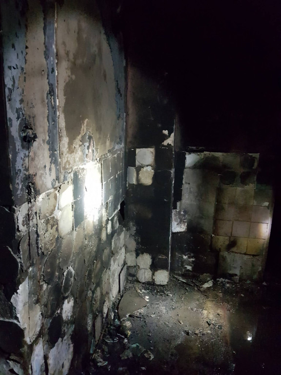 Pożar budynku w Koronowie