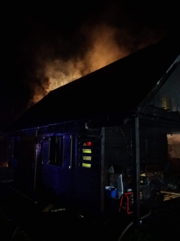 Pożar domu letniskowego