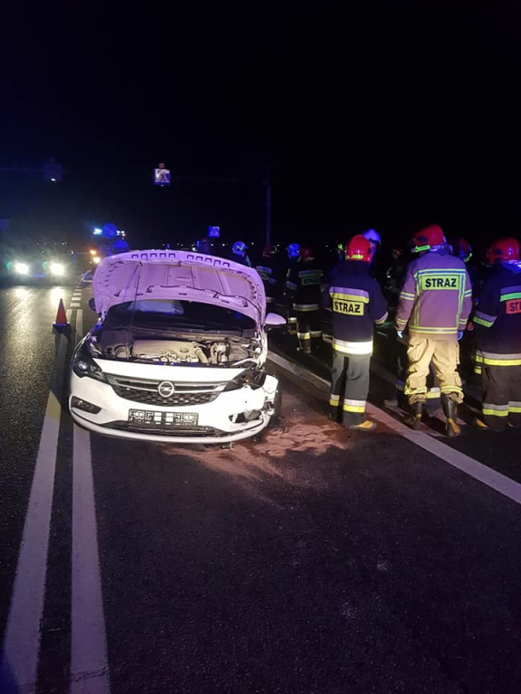 Zderzenie samochodów w Tryszczynie