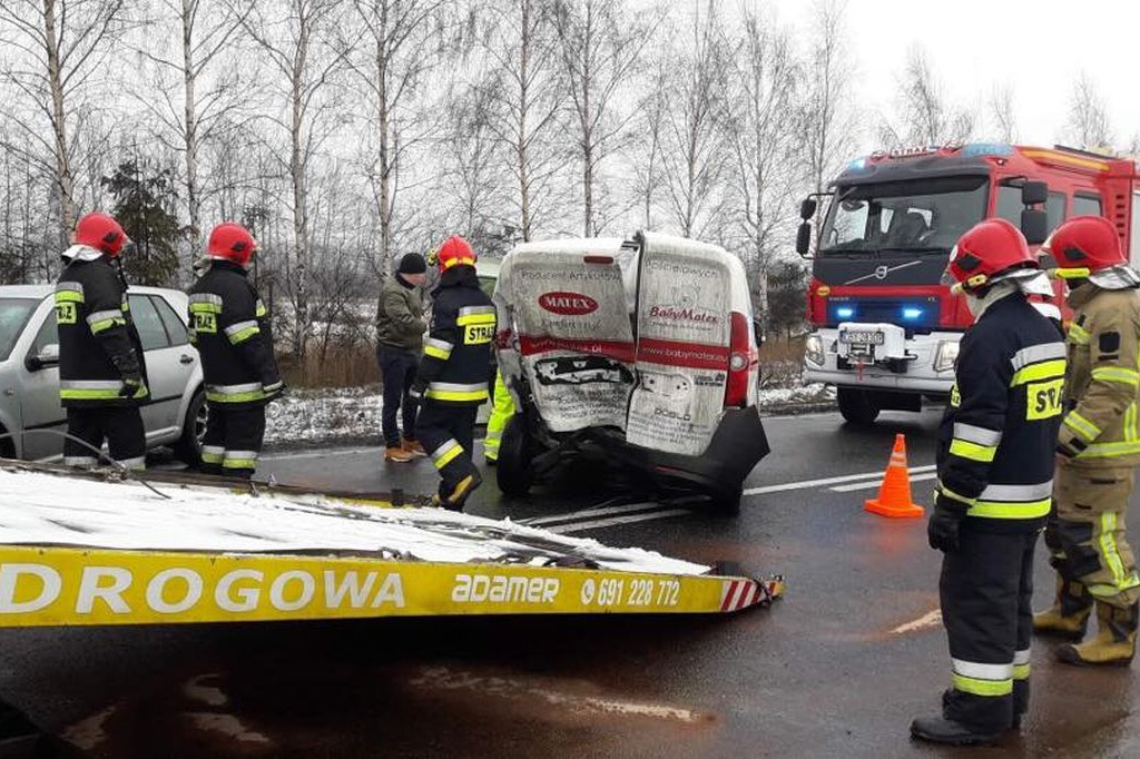 Wypadek na DK 25 w Gościeradzu