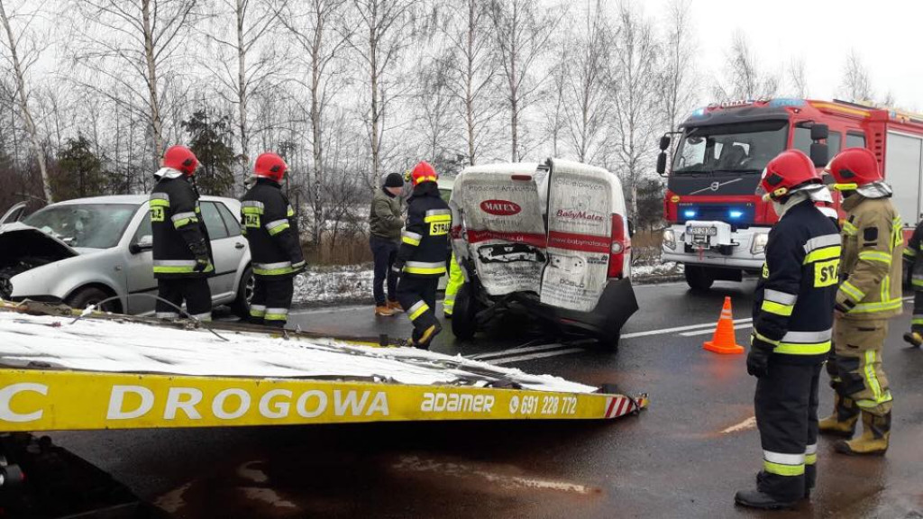 Wypadek na DK 25 w Gościeradzu