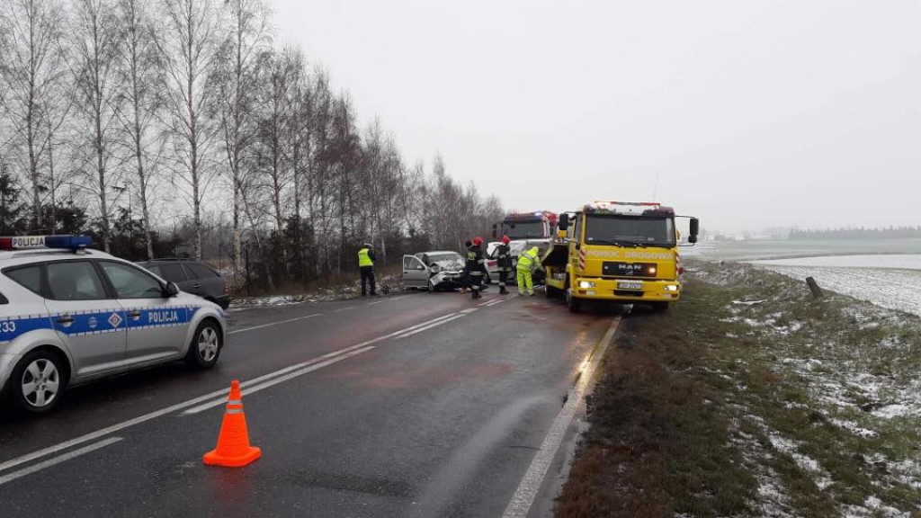 Wypadek na DK 25 w Gościeradzu