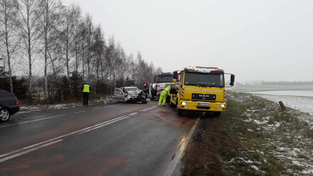 Wypadek na DK 25 w Gościeradzu