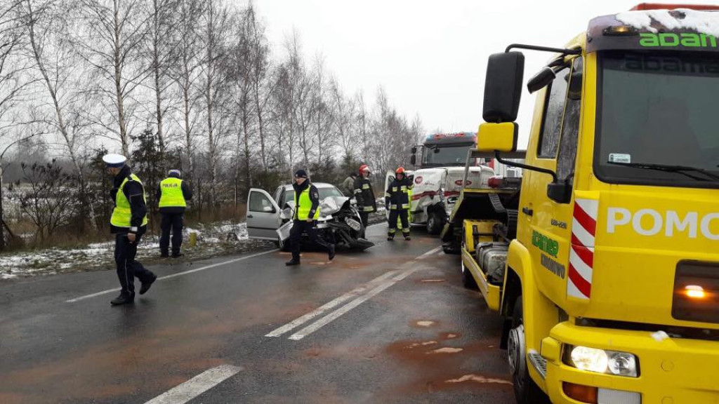 Wypadek na DK 25 w Gościeradzu