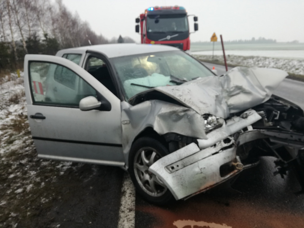 Wypadek na DK 25 w Gościeradzu