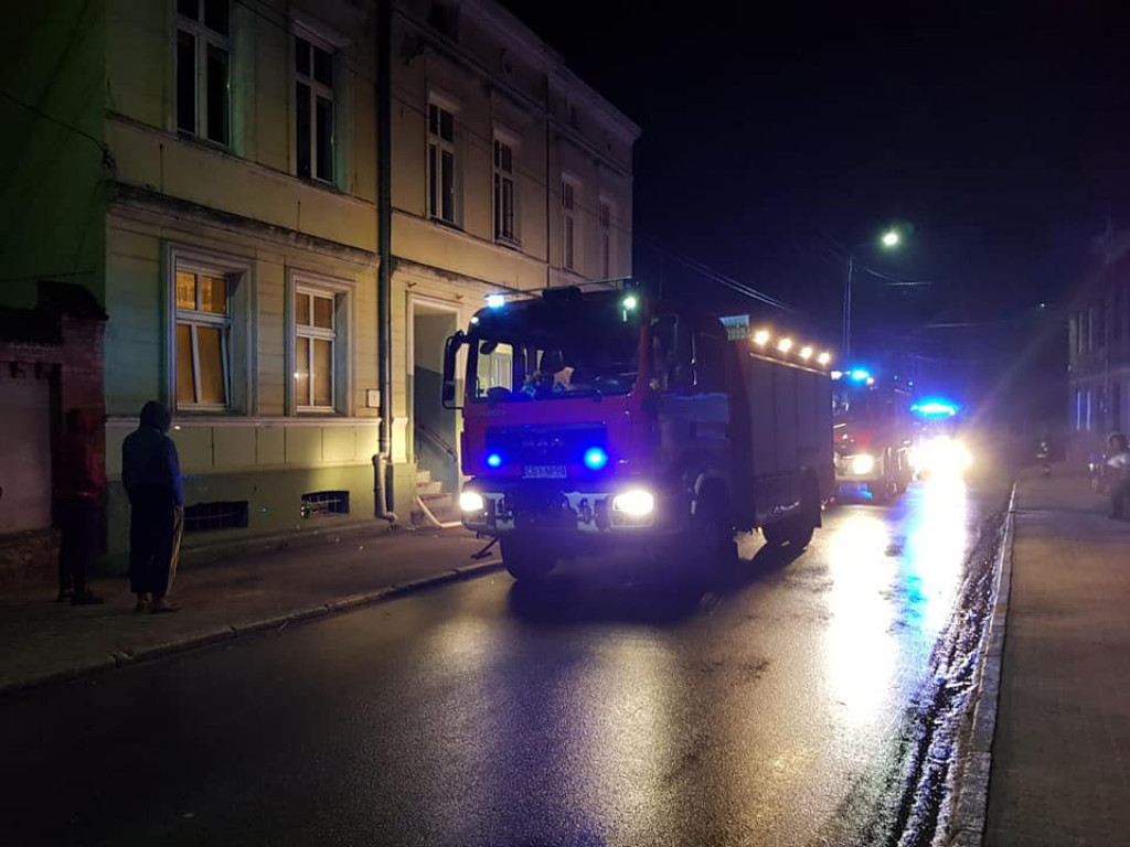 Pożar piwnicy w Koronowie