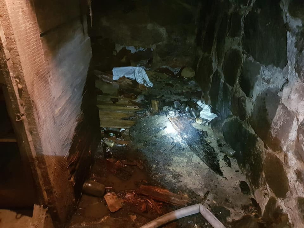 Pożar piwnicy w Koronowie
