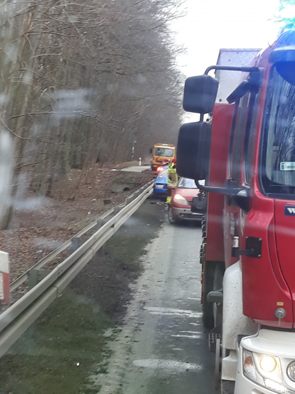 Wypadek na DK 25 w Tryszczynie