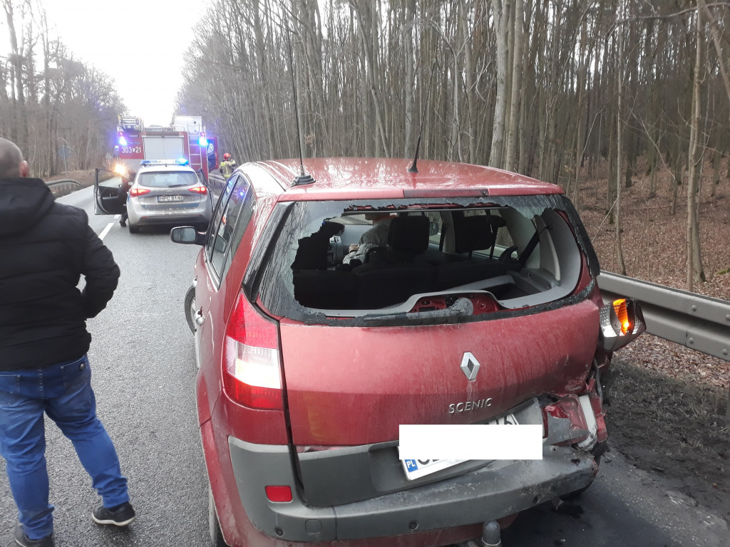 Wypadek na DK 25 w Tryszczynie