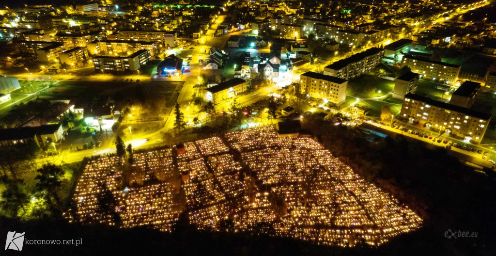 Tysiące zniczy na cmentarzach w Gminie Koronowo