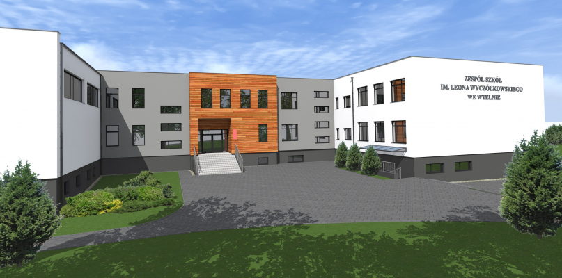 Tak po modernizacji będzie wyglądał Zespół Szkół we Wtelnie