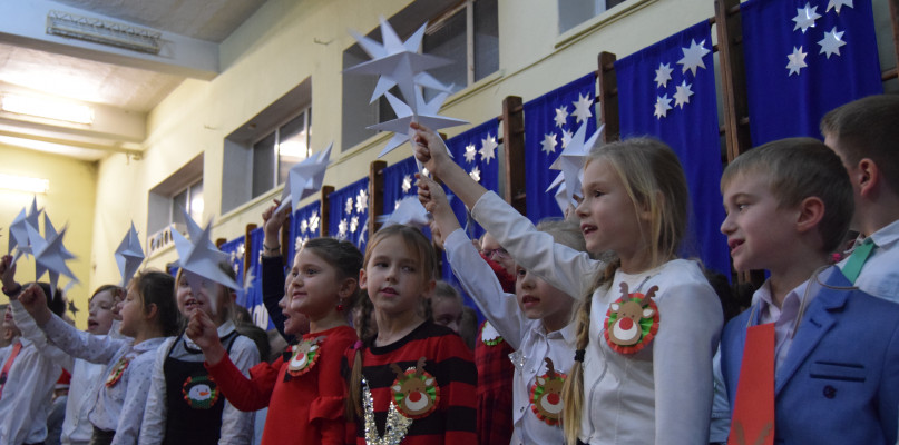 Kolędowali wszyscy ? od najmłodszych po najstarsze klasy fot. redakcja