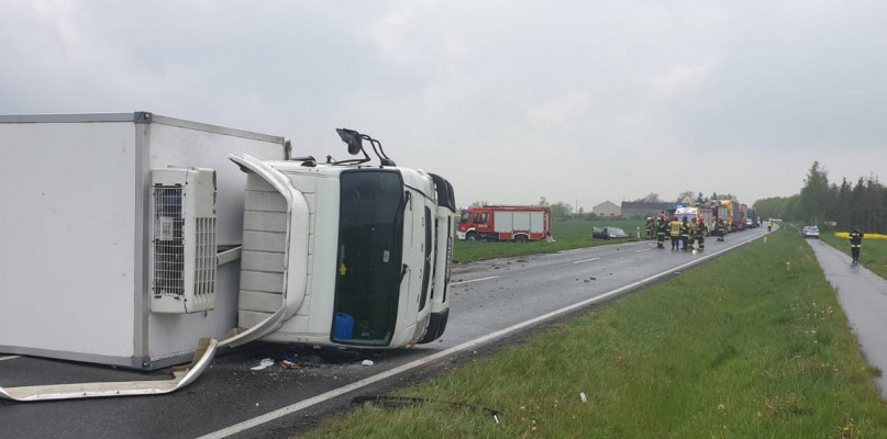 W wyniku zderzenia śmierć na miejscu poniósł 67-letni mieszkaniec Radomia fot. policja