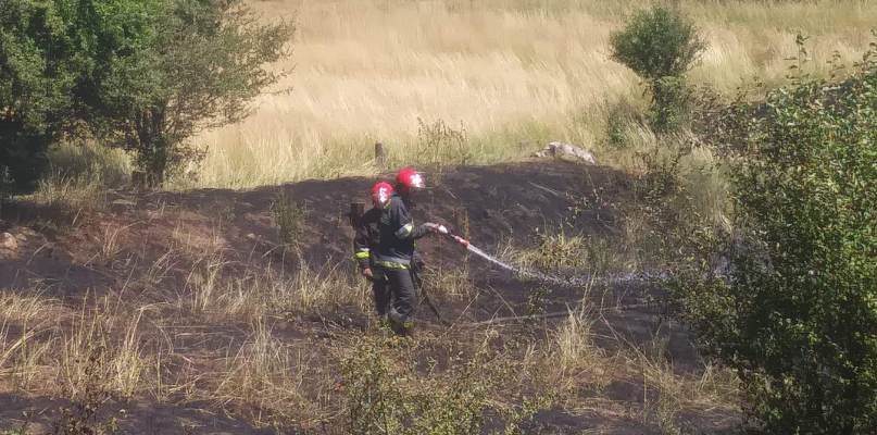 Na szczęście zagrożenie szybko udało się opanować przez strażaków z Gościeradza oraz Bydgoszczy fot. OSP KSRG Gościeradz