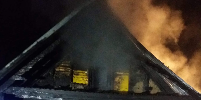 Informacje o zdarzeniu strażacy otrzymali o godzinie 19:16 fot. OSP KSRG Gościeradz