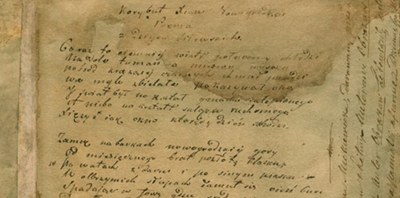 Rękopis Grażyny. Fot. Muzeum Literatury Adama Mickiewicza