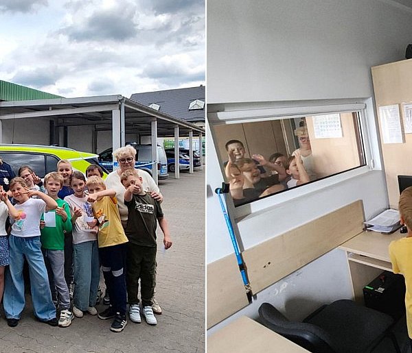Najmłodsi z wizytą w koronowskim komisariacie-13212