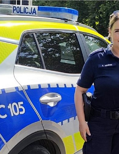 Koronowscy policjanci na charytatywnym festynie w Pieczyskach-13619